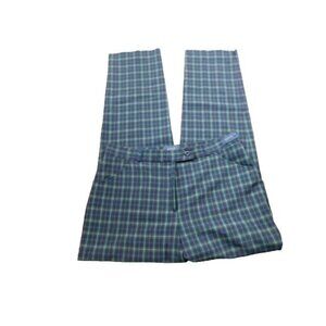 Brax Size 12 Plaid STRETCH Wool Blend Pants Career